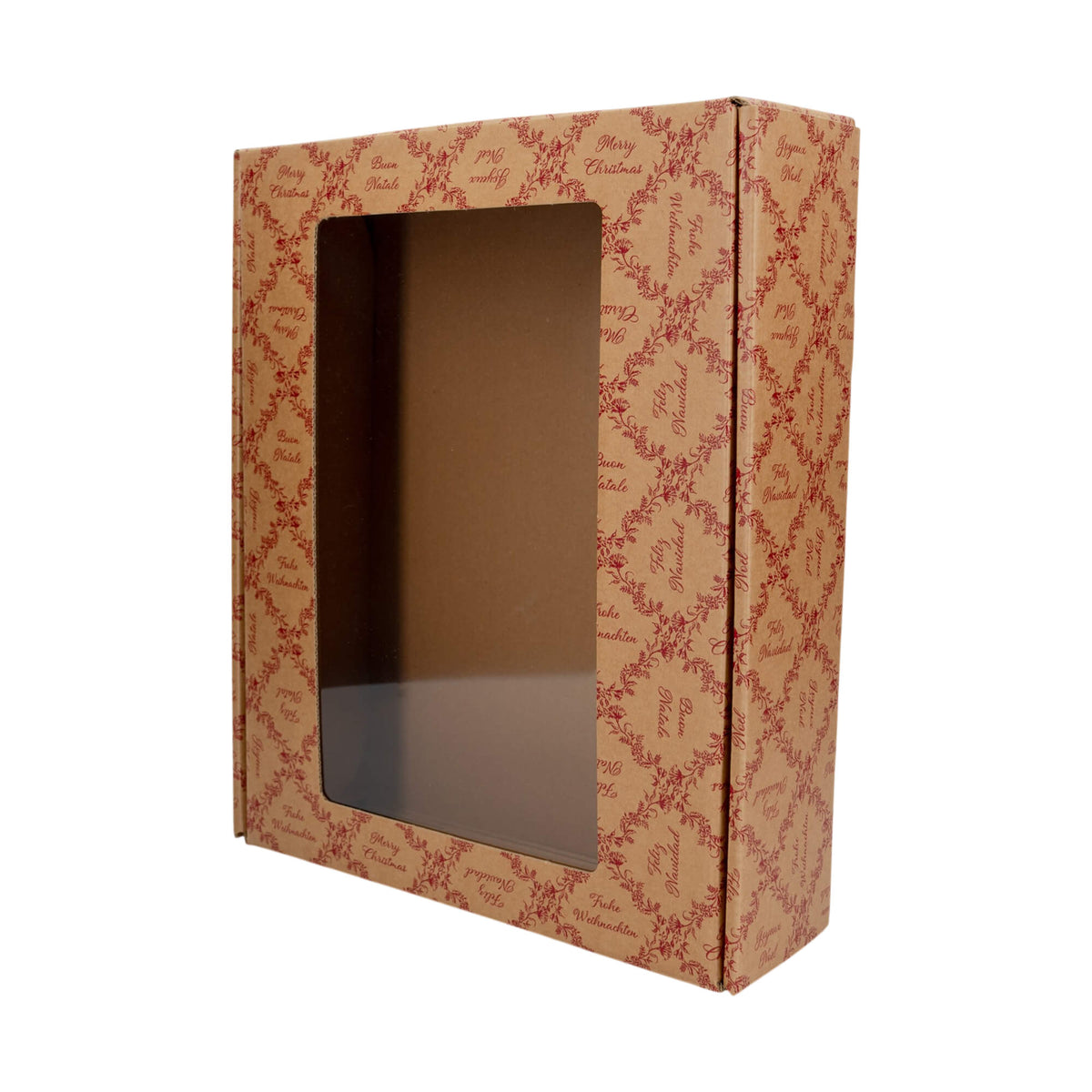 Cajas Cantinetta para Botellas - Kraft y Rojo - "Royal Garden"
