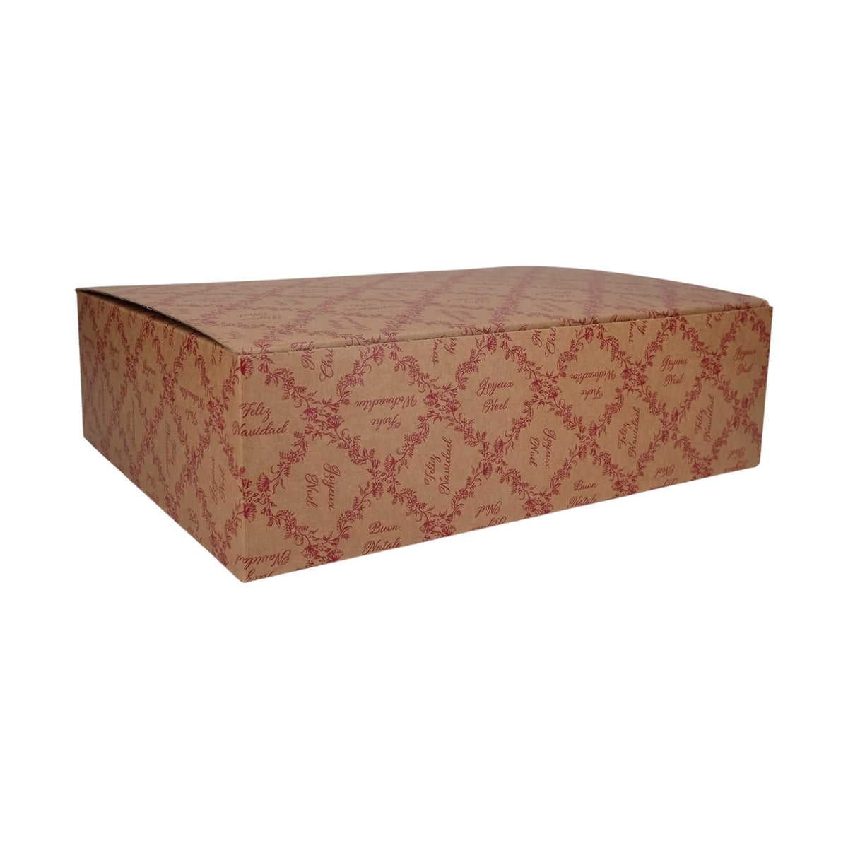 Cajas Únicas para Botellas - Kraft y Rojo - "Royal Garden"
