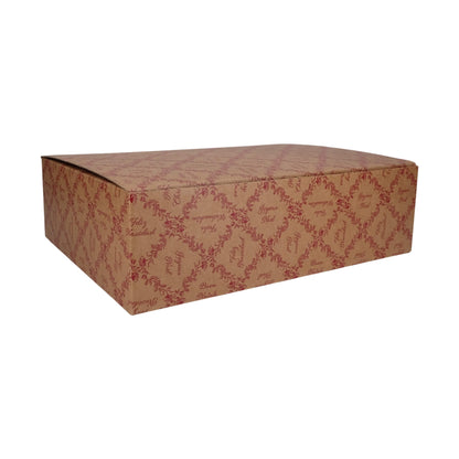 Cajas Únicas para Botellas - Kraft y Rojo - "Royal Garden"