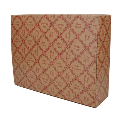 Cajas Únicas para Botellas - Kraft y Rojo - "Royal Garden"