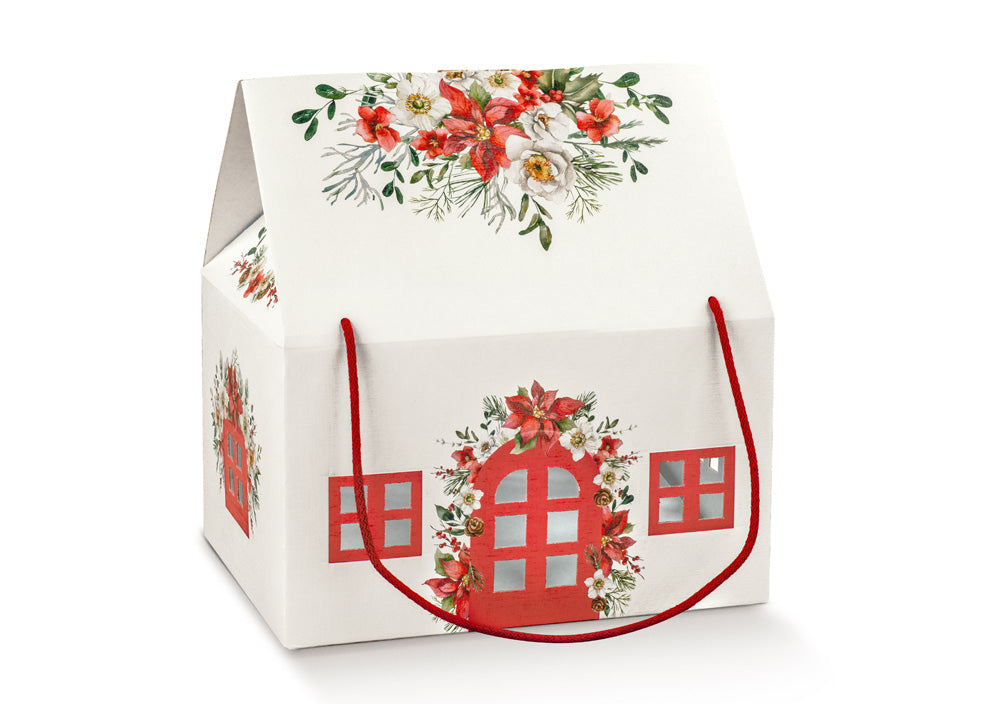 House Box with String - White - "Little Houses"