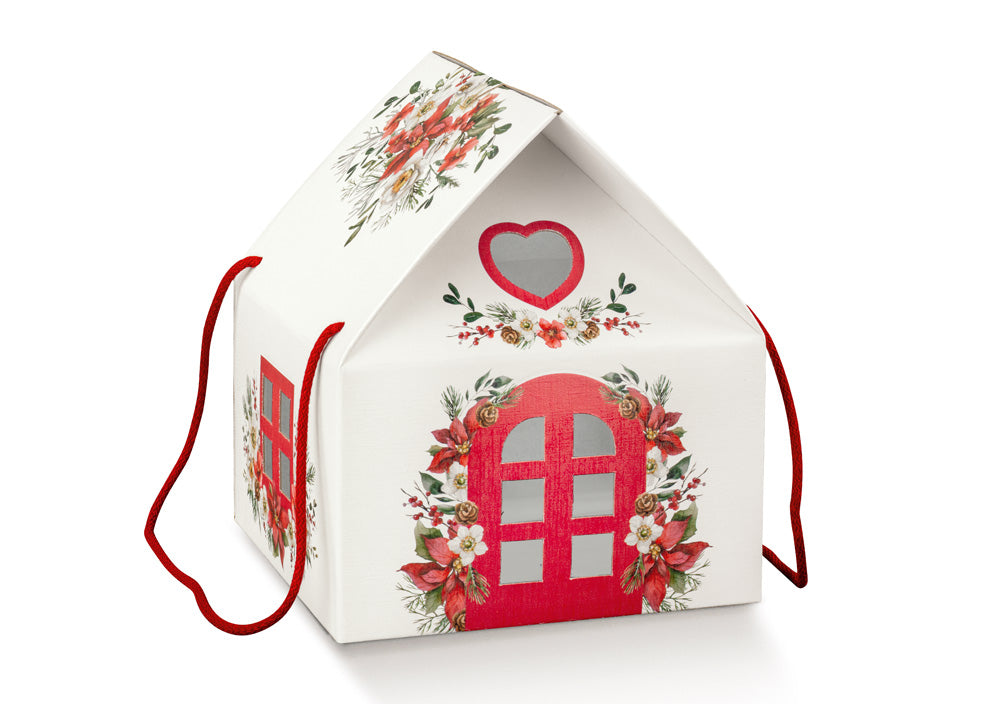 House Box with String - White - "Little Houses"