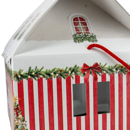 Caixa Casa com Cordão - Multicor - "Market Vermelho"