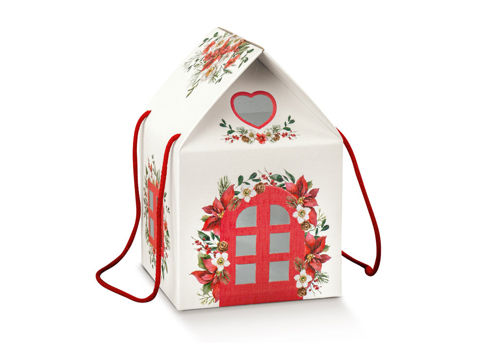 House Box with String - White - "Little Houses"