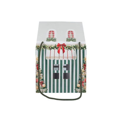 Caja Casa con Cordón - Verde y Blanco - "Market Verde"