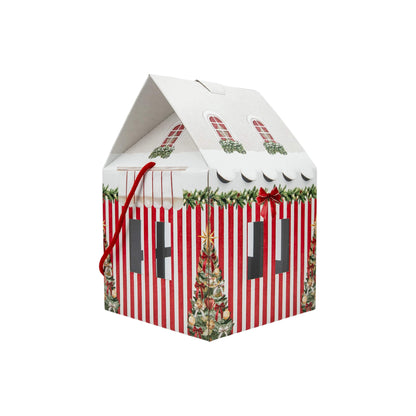 Caixa Casa com Cordão - Multicor - "Market Vermelho"