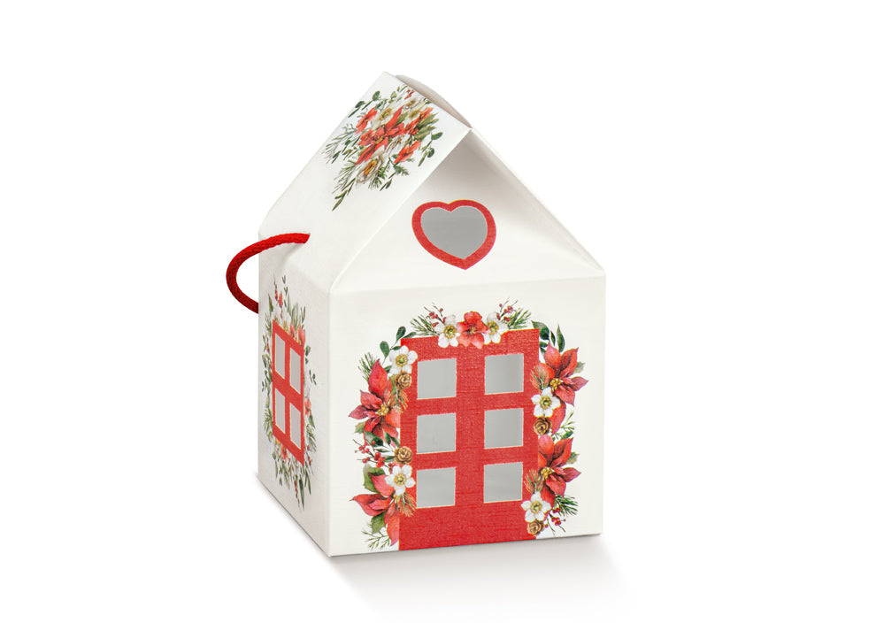 House Box with String - White - "Little Houses"