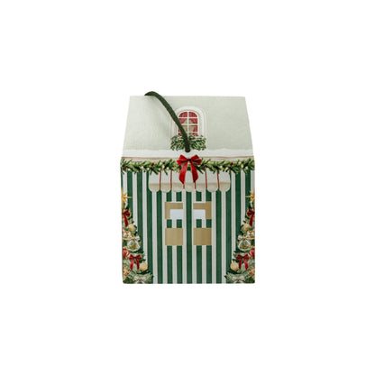 Caja Casa con Cordón - Verde y Blanco - "Market Verde"