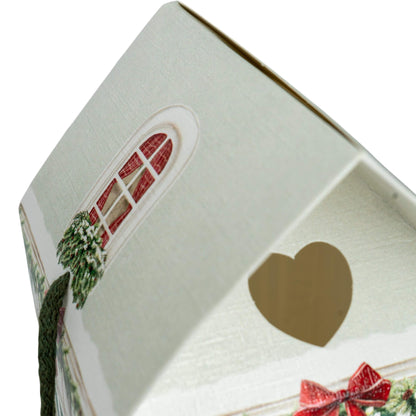 Caja Casa con Cordón - Verde y Blanco - "Market Verde"