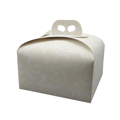 Caixa Portapanettone - Marfim - "Damascato"