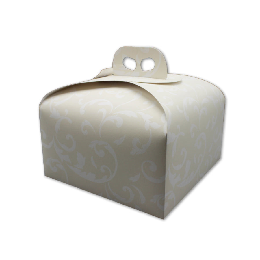 Caixa Portapanettone - Marfim - "Damascato"