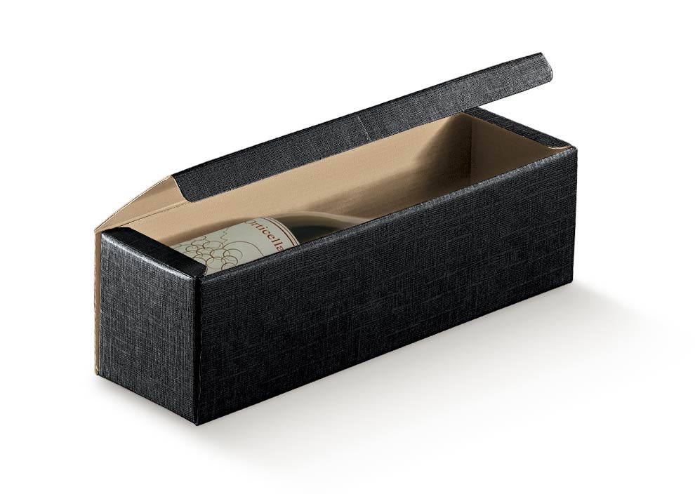 Cajas Cantinetta para Botellas - Negro - "Seta"