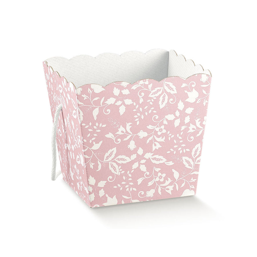 Caixas Vaso com Cordão - Rosa e Branco - "Harmonies"