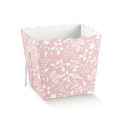 Caixas Vaso com Cordão - Rosa e Branco - "Harmonies"
