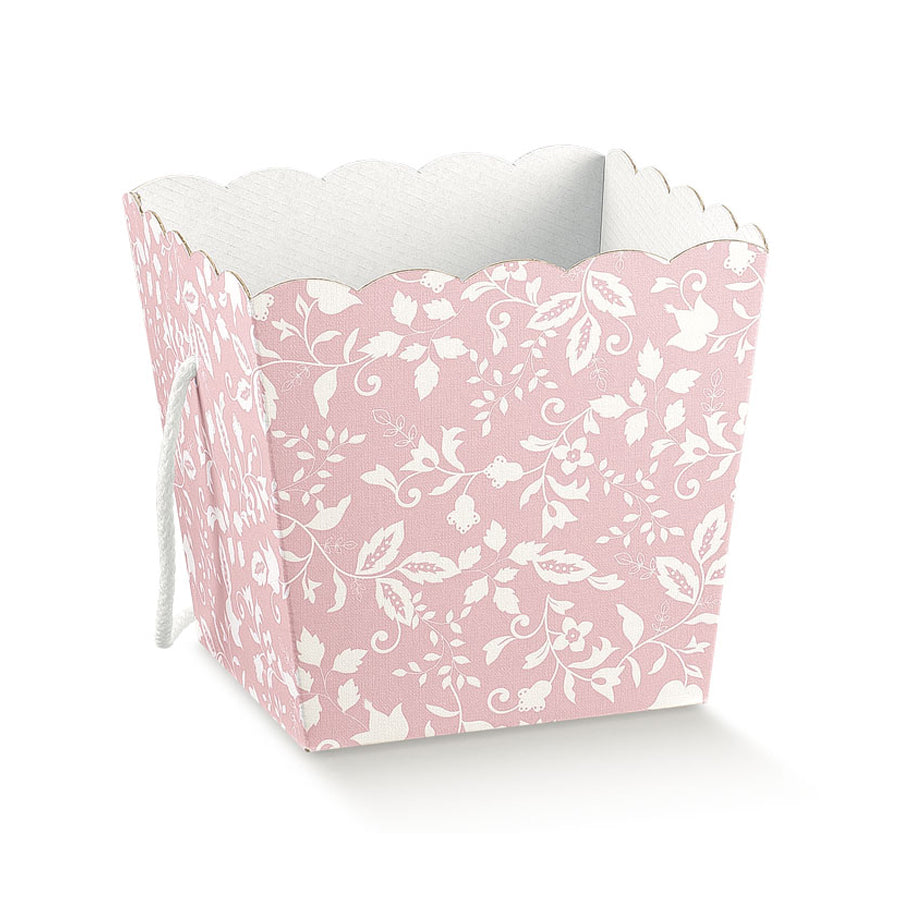Cestas Vaso con Cordón - Rosa y Blanco - "Harmonies"