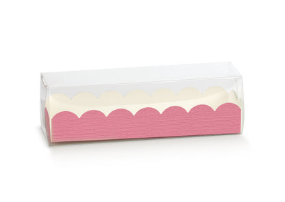 Cajas de PVC con base - Transparente y Fucsia - "Fibra"