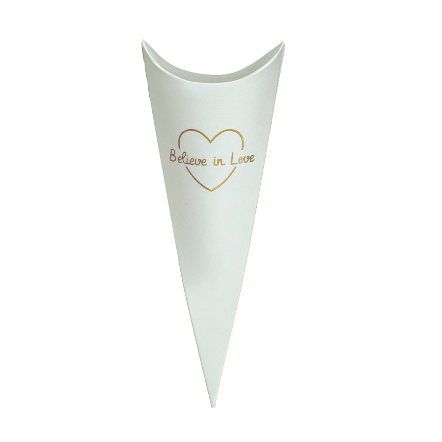 Oval Cones - White - "Believe in Love"