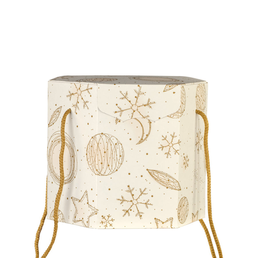 Caja Hexagonal con Cordón - Blanca - "White Universe"