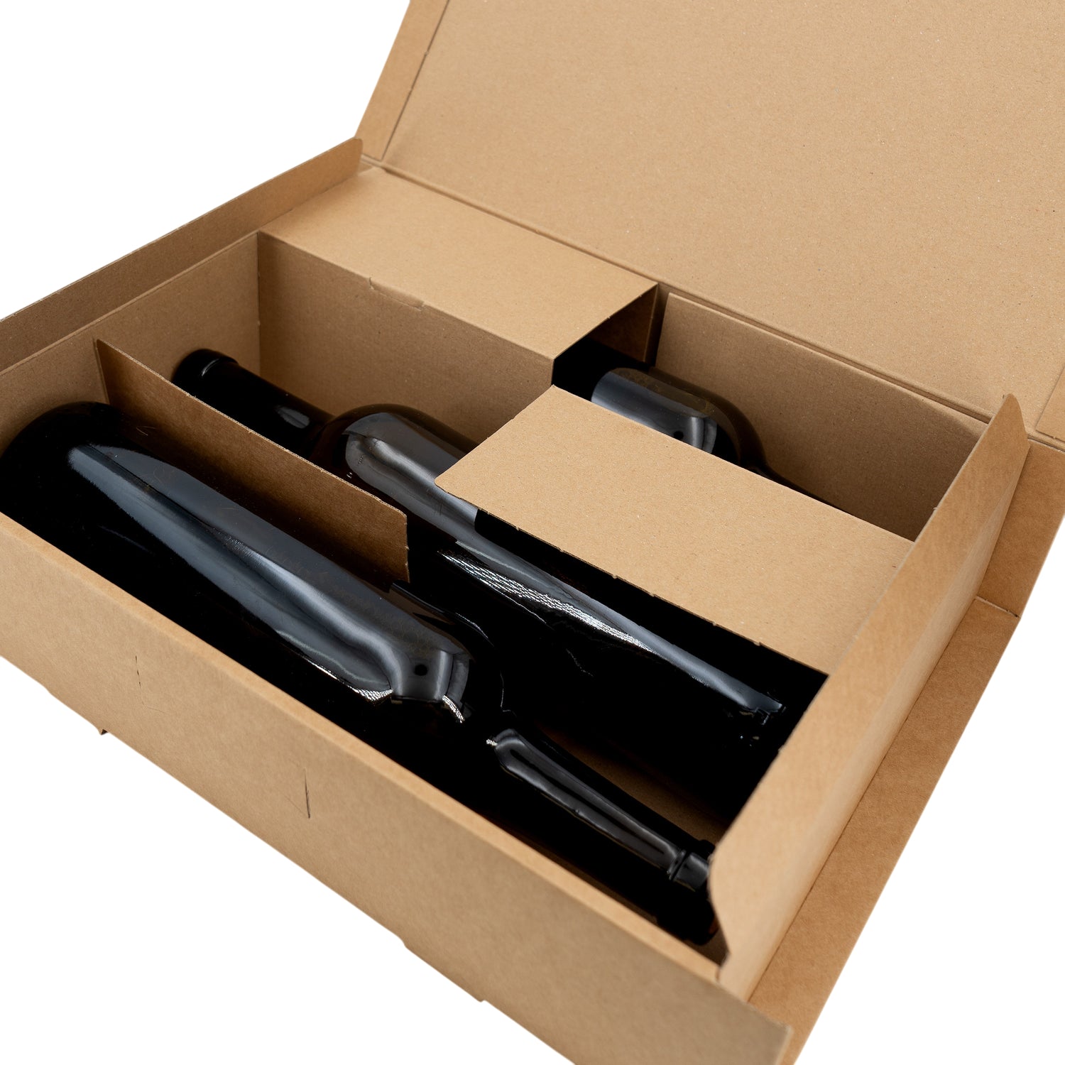 Caja de regalo para 1 botella - Kraft - "Avana"
