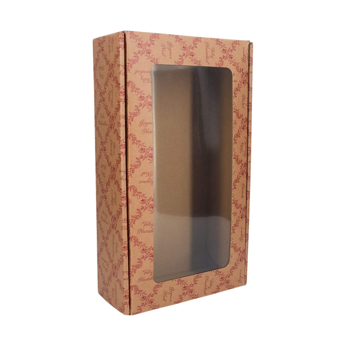 Cajas Cantinetta para Botellas - Kraft y Rojo - "Royal Garden"