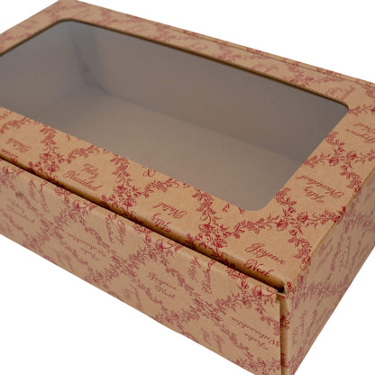 Cantinetta Bottle Boxes - Kraft and Red - "Royal Garden"
