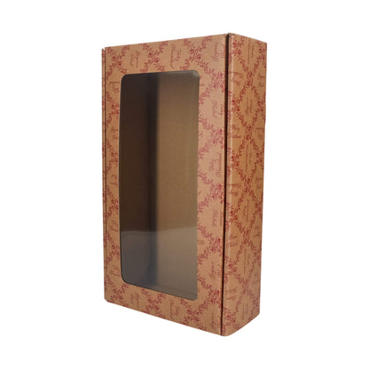 Cantinetta Bottle Boxes - Kraft and Red - "Royal Garden"