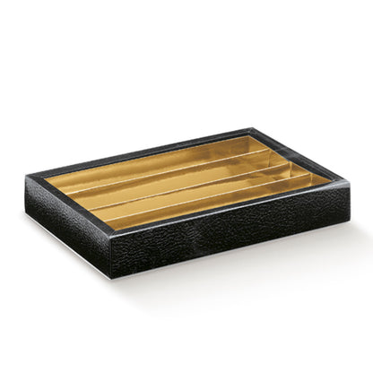 Caixas em PVC com Manga e Separadores - Preto - "Pele"
