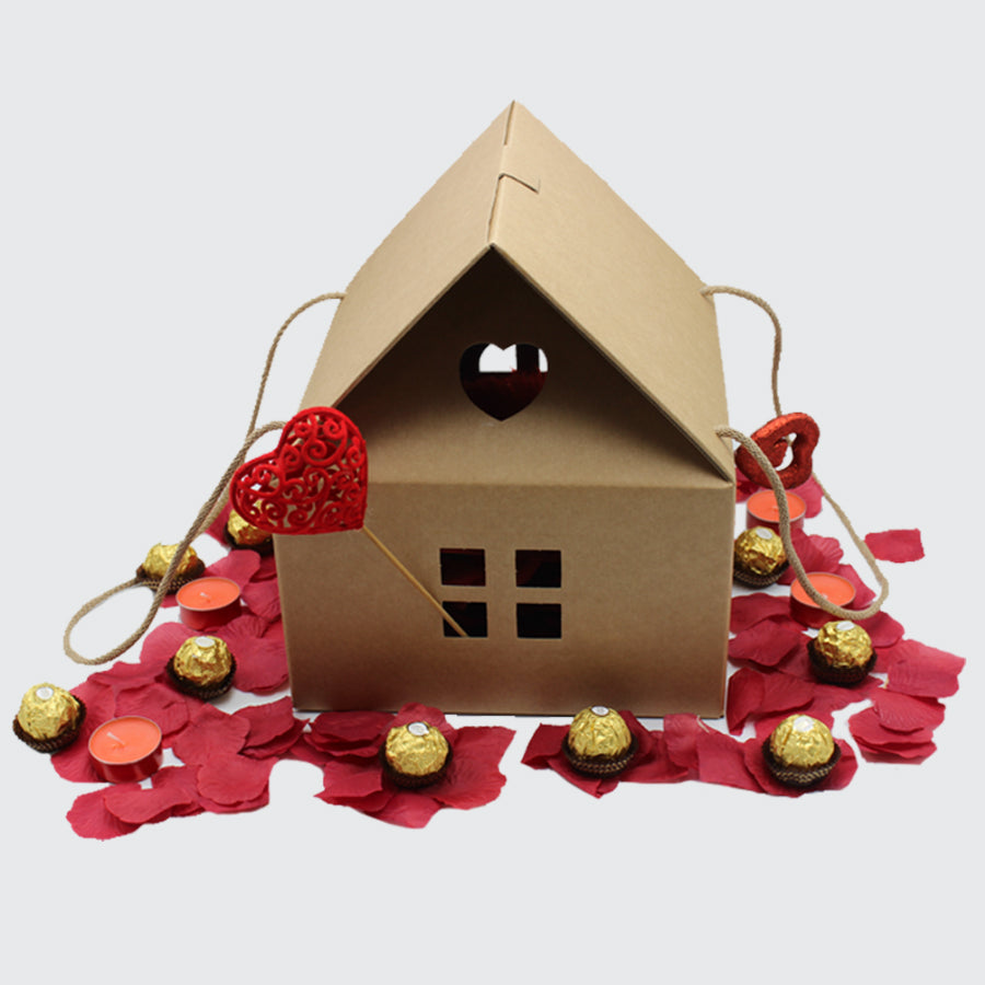 House Box with Cord - Kraft - "Avana"