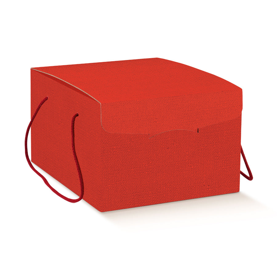 Segreto Boxes with Drawstring - Red - "Lino"