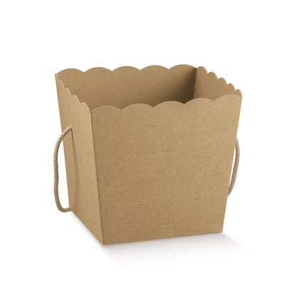 Caja Maceta con Cordón - Kraft - "Avana"