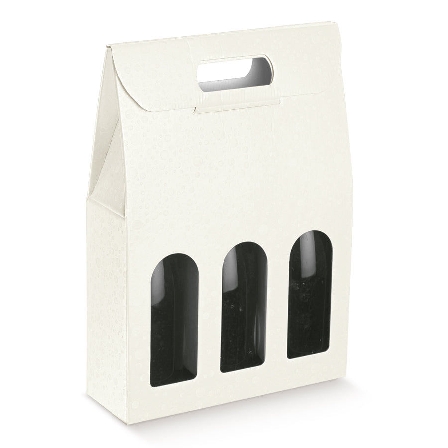 Cajas con Ventana para Botellas - Blanco - "Bolas"