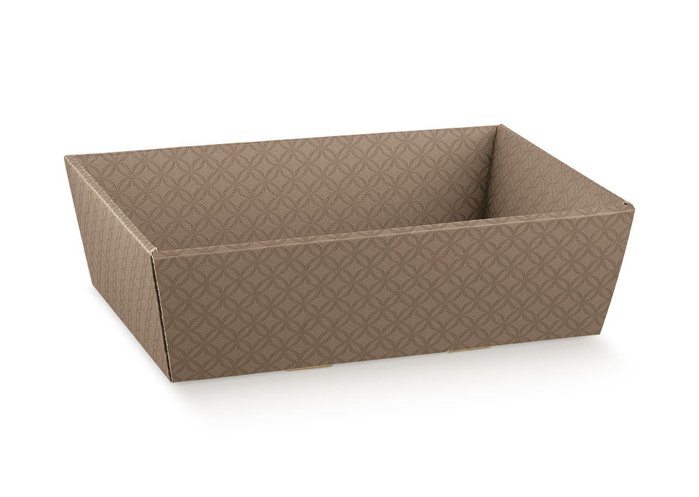 Conical Hamper Baskets without Handle - Brown - "Matelasse"