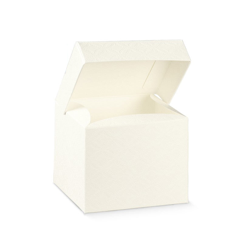Cajas con Tapa Integrada - Blanco - "Matelasse"