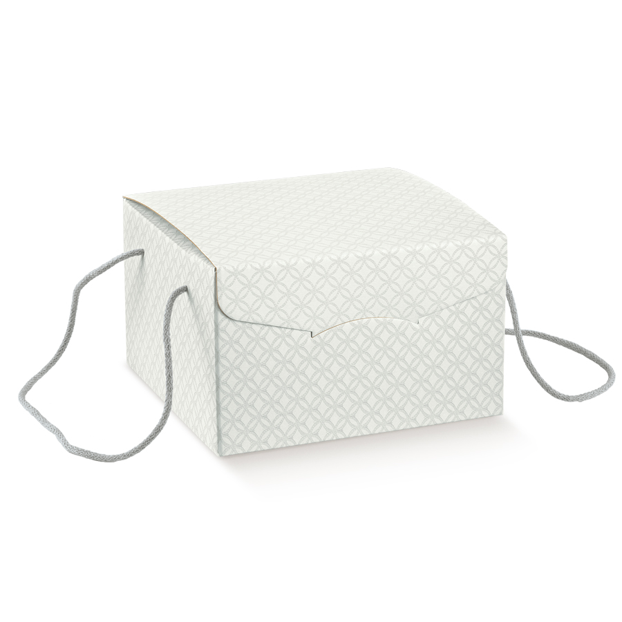 Secret Boxes with Drawstring - Grey - "Quilted"