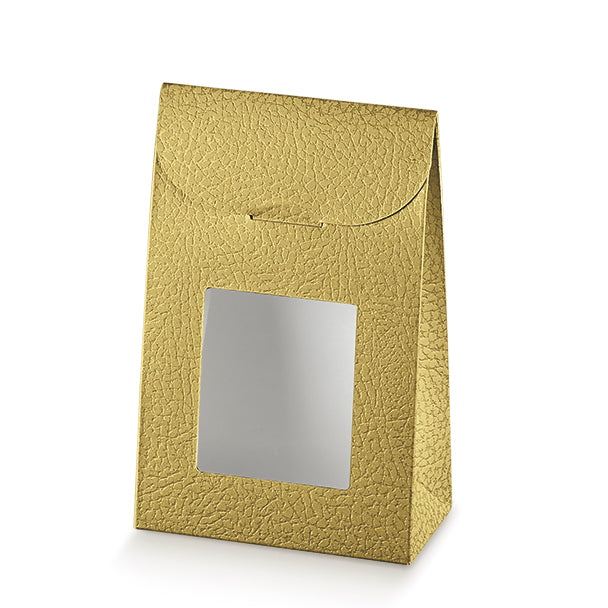 Boxes with Flap and Window - Gold