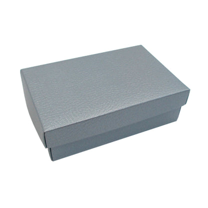 Cajas con Tapa y Fondo - Gris - "Piel"