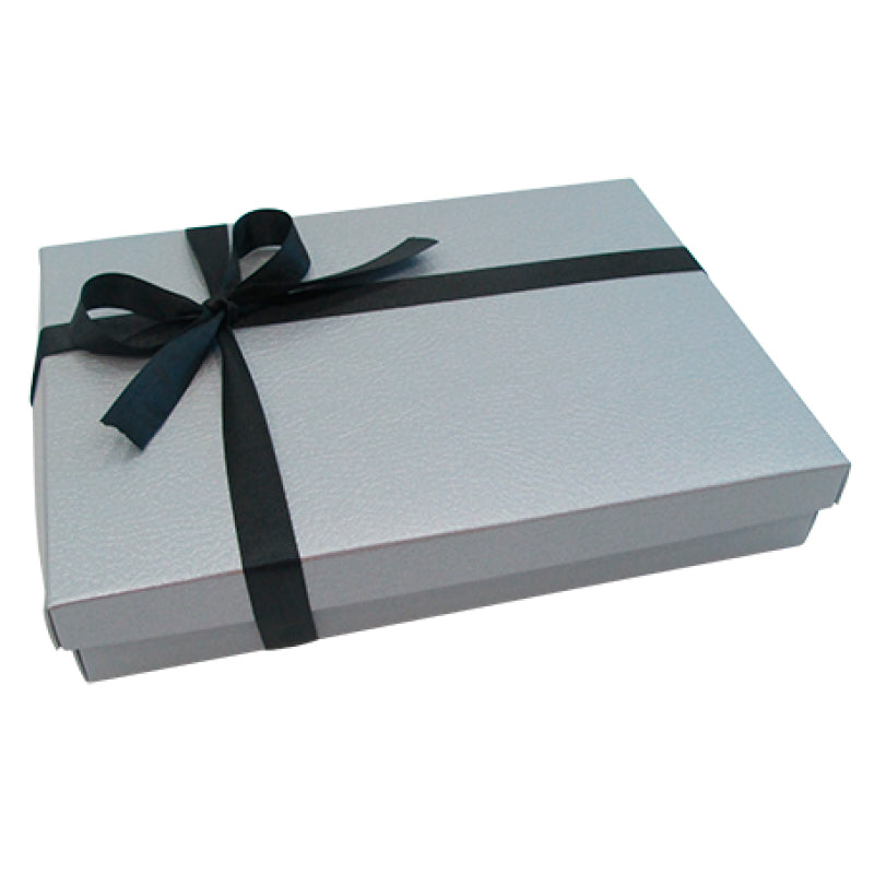 Cajas con Tapa y Fondo - Gris - "Piel"