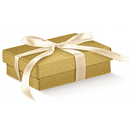 Cajas con Tapa y Fondo - Oro - "Piel"