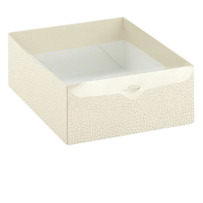 Caixas com Tampa em PVC - Branco - "Pele"