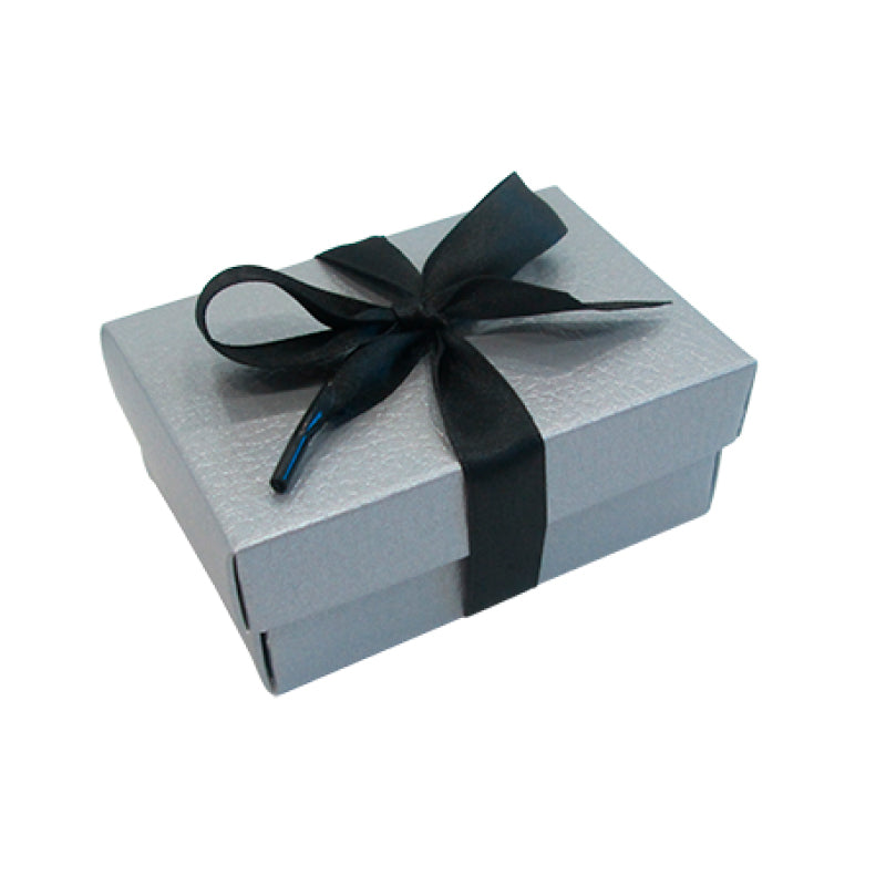 Cajas con Tapa y Fondo - Gris - "Piel"