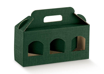 Cajas con Ventana para Frascos - Verde - "Flecha"