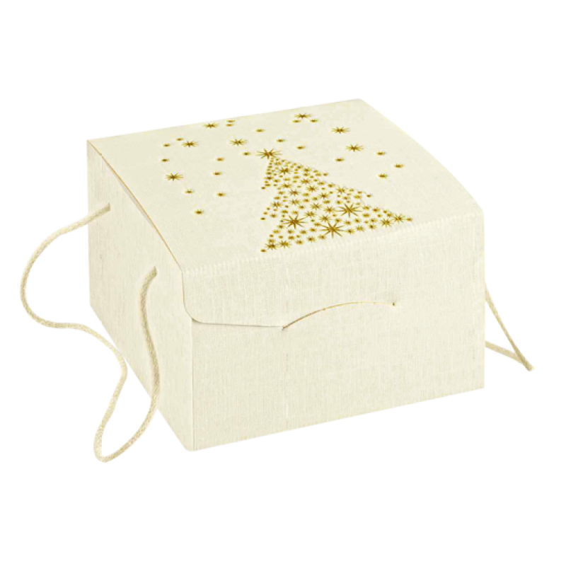 Secret Boxes with Cord - White and Gold - "Arrow"
