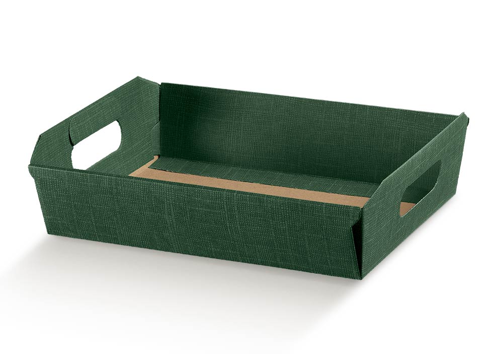 Cesto Cabaz com Pega - Verde - "Seta"