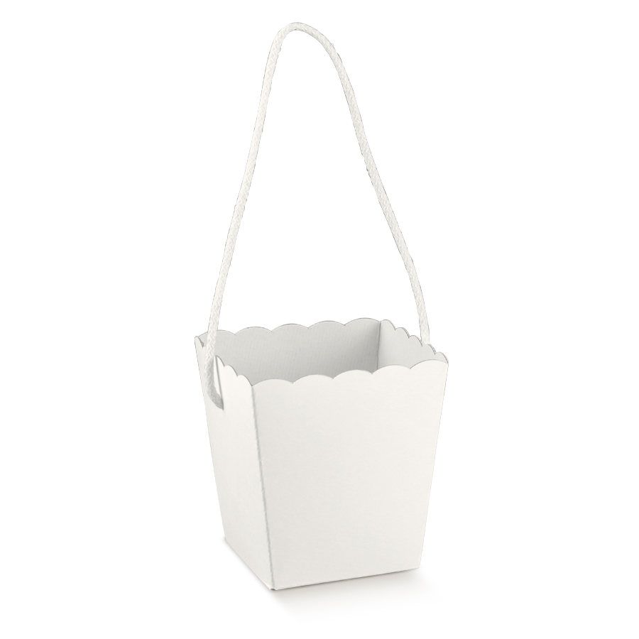 Macetero con Cuerda - Blanco