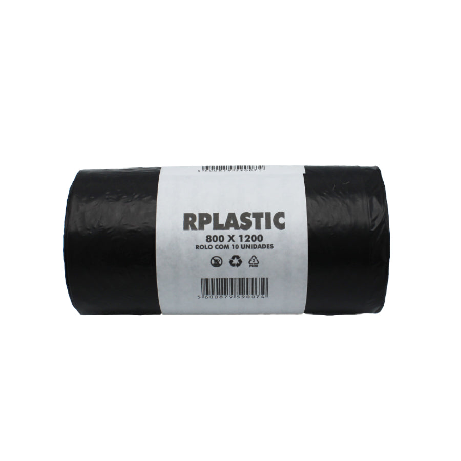 Low-Density (LD) Bin Liners on a Roll - Black - 800Wx1200Hx0.8T