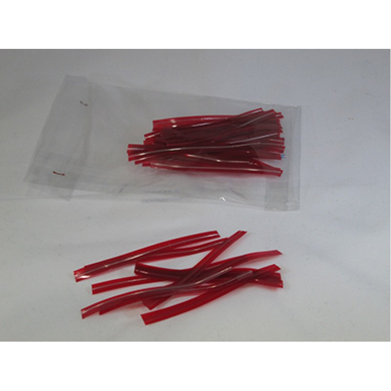Plastic Twist Ties with Wire - Red