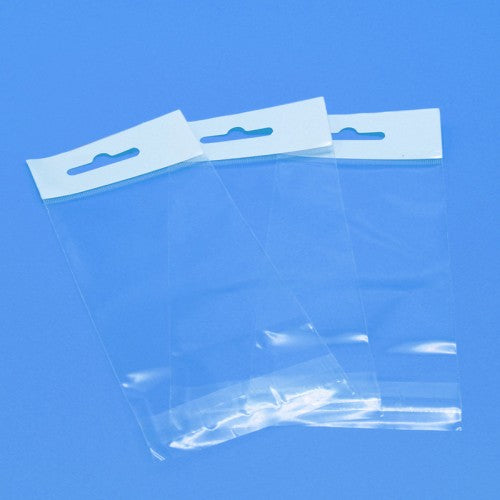 BOPP Bags with Bottom Adhesive Strip - Transparent - "Eurohole"