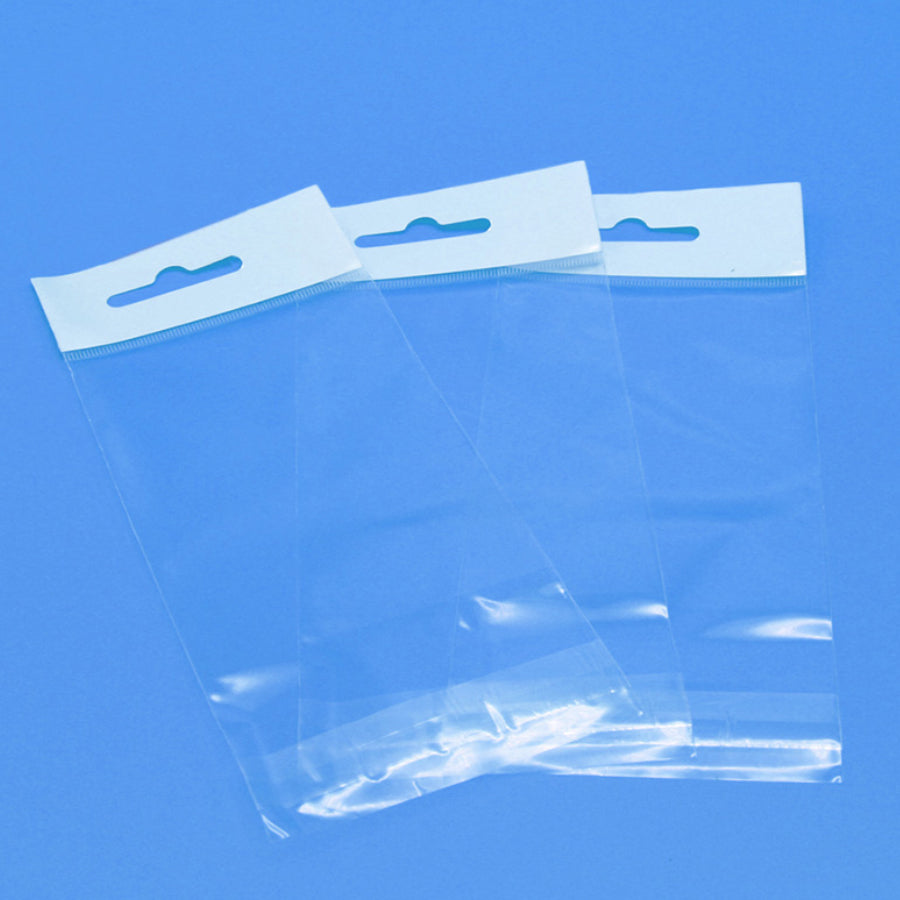 BOPP Bags with Bottom Adhesive Strip - Transparent - "Eurohole"