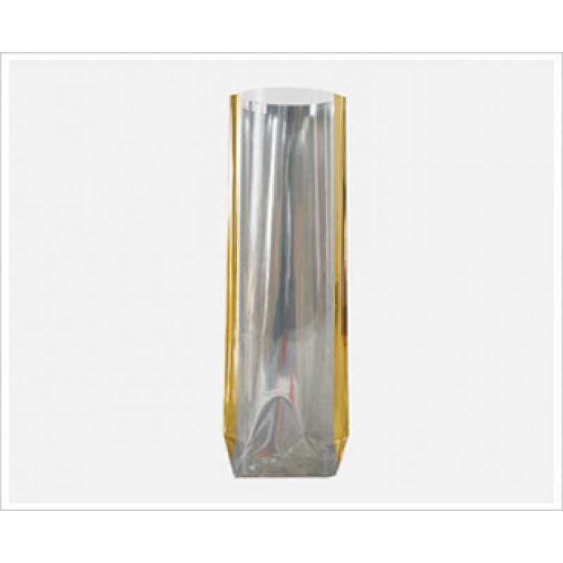 Hexagonal Cardboard Base Polypropylene (PP) Bags - Gold - 1 Face