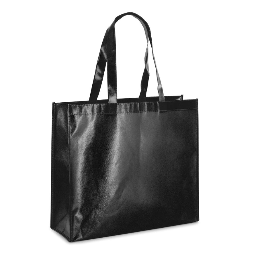 Bolsas de TNT 100 g con asa - Laminado brillante - Negro